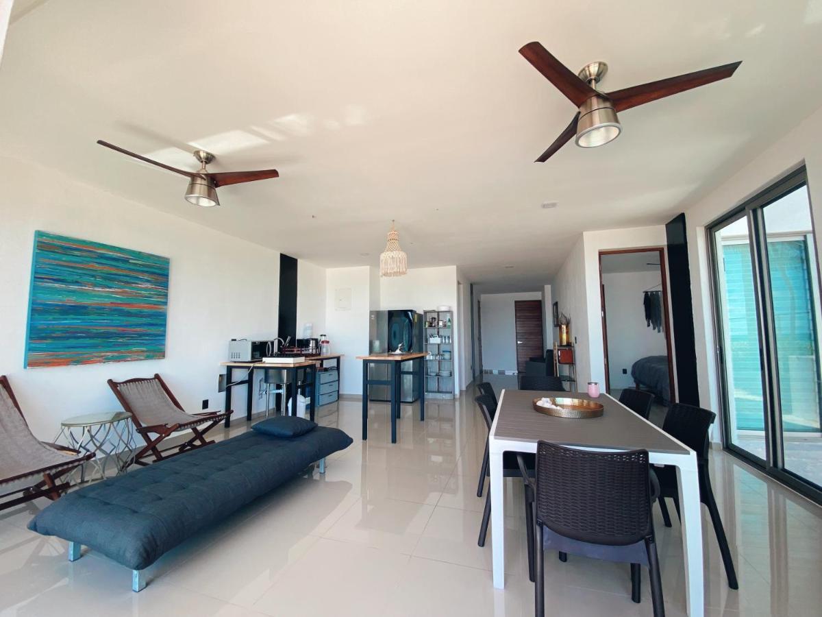 Angelina 28 Beachfront And Family Apartments - Modern And Relaxing Long Stays - 20 Min From Cancun Airport Puerto Morelos Exteriör bild