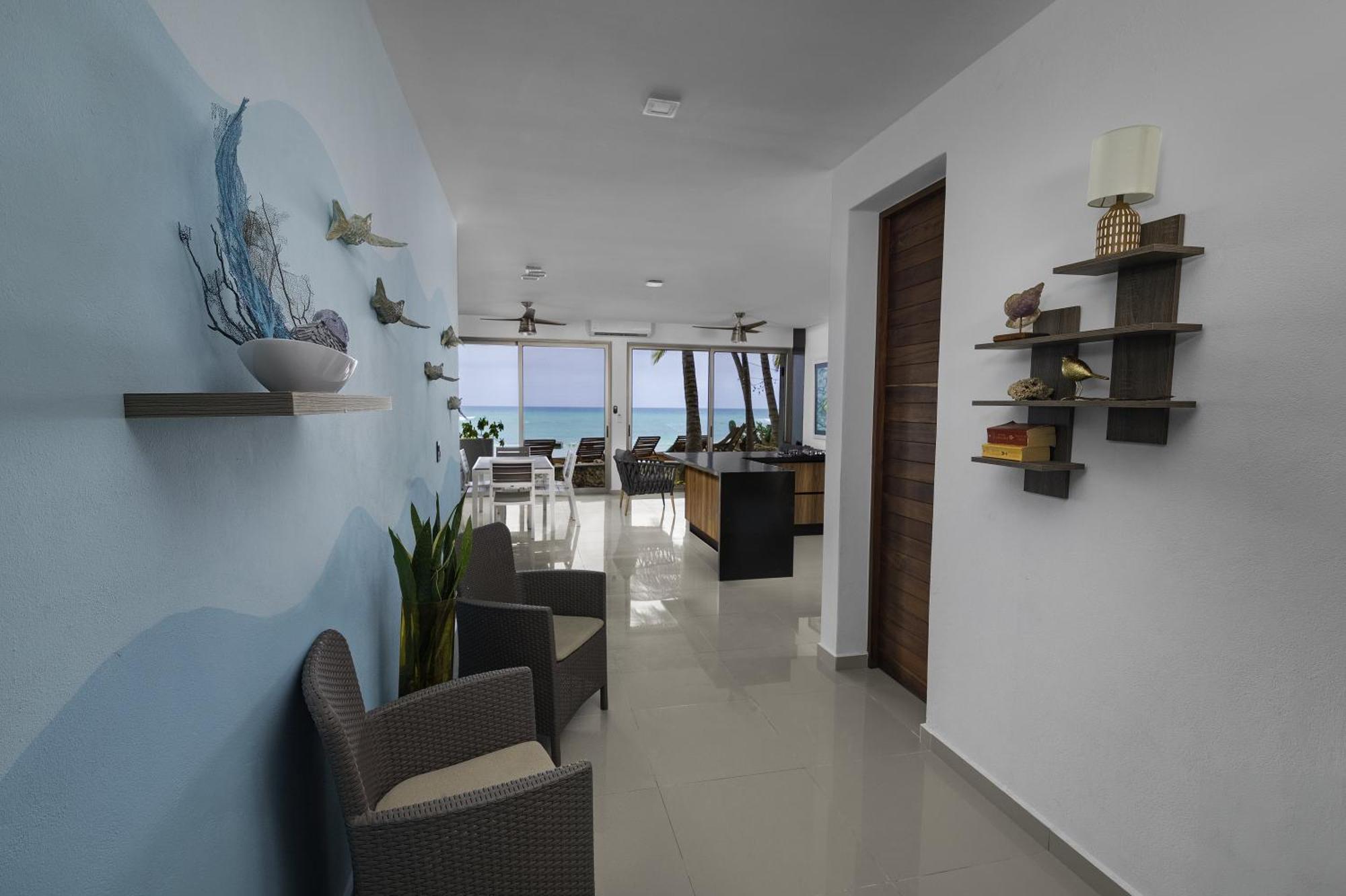 Angelina 28 Beachfront And Family Apartments - Modern And Relaxing Long Stays - 20 Min From Cancun Airport Puerto Morelos Exteriör bild
