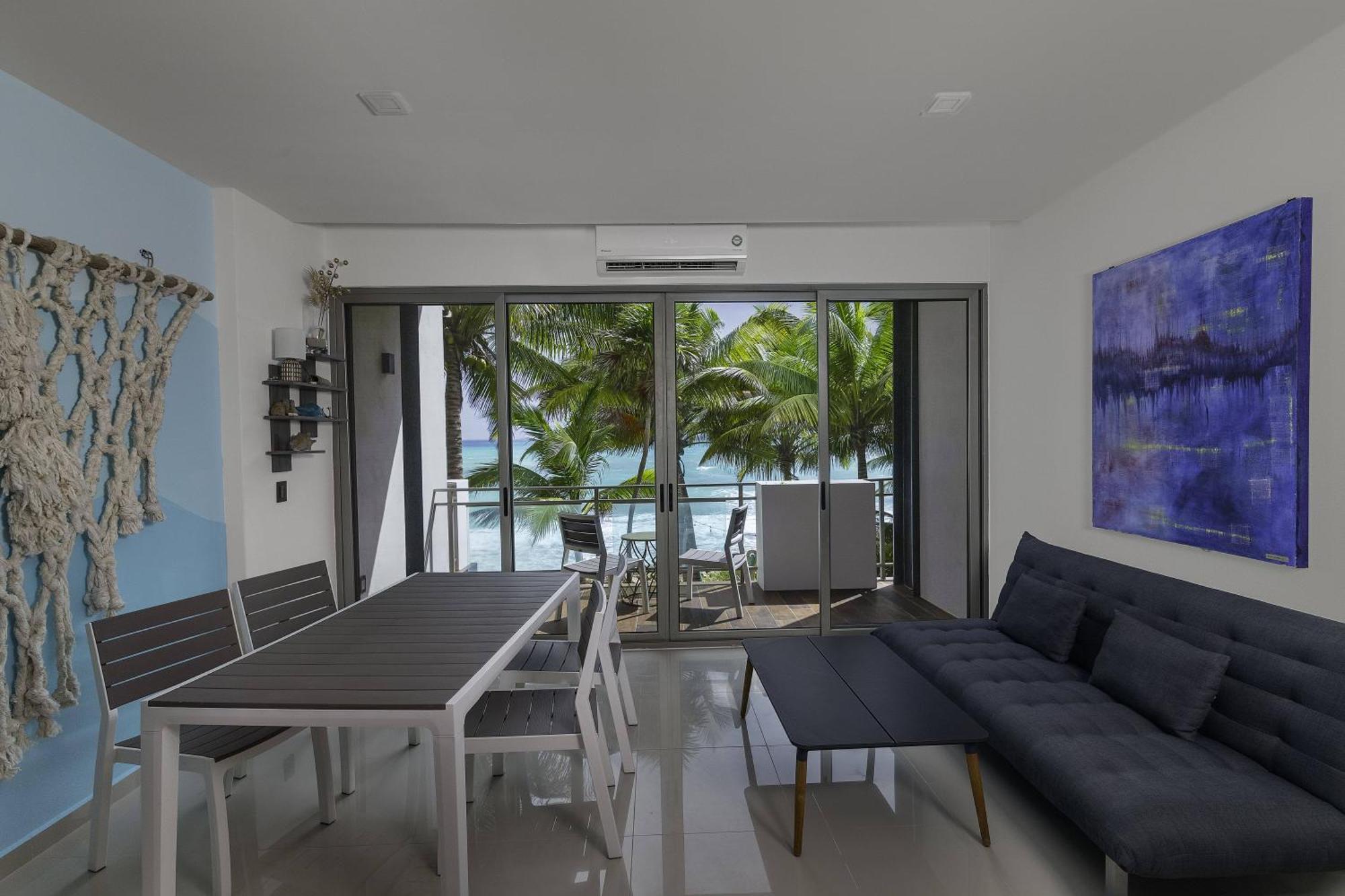 Angelina 28 Beachfront And Family Apartments - Modern And Relaxing Long Stays - 20 Min From Cancun Airport Puerto Morelos Exteriör bild