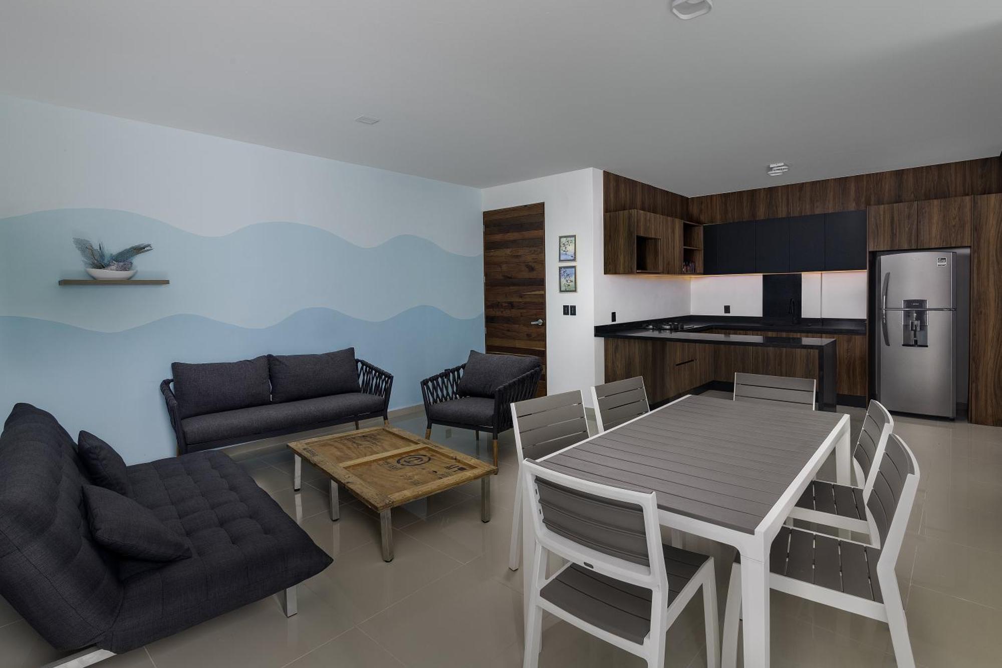 Angelina 28 Beachfront And Family Apartments - Modern And Relaxing Long Stays - 20 Min From Cancun Airport Puerto Morelos Exteriör bild