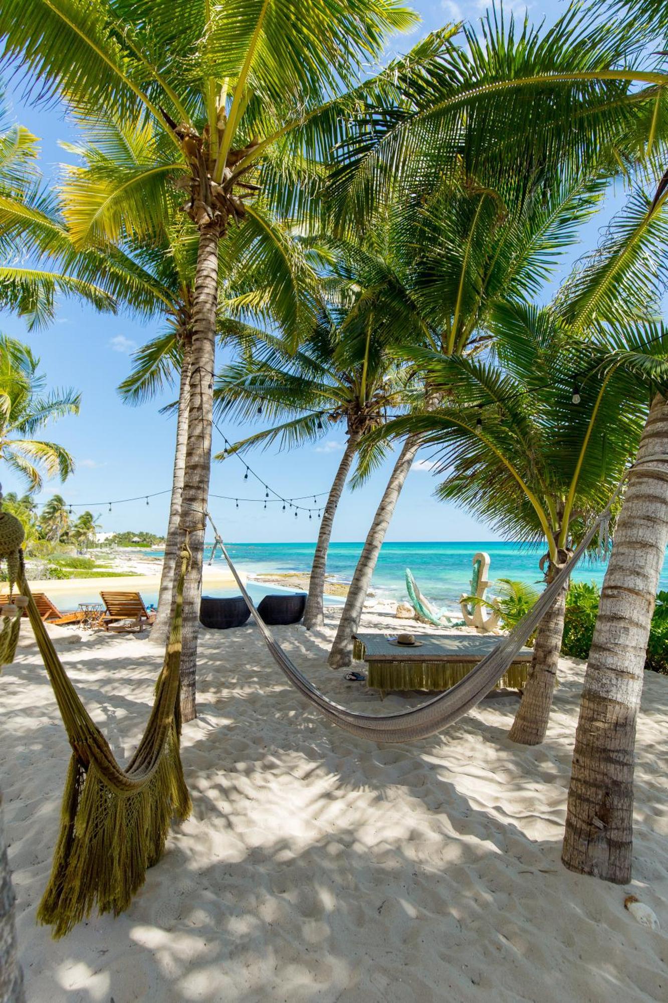 Angelina 28 Beachfront And Family Apartments - Modern And Relaxing Long Stays - 20 Min From Cancun Airport Puerto Morelos Exteriör bild