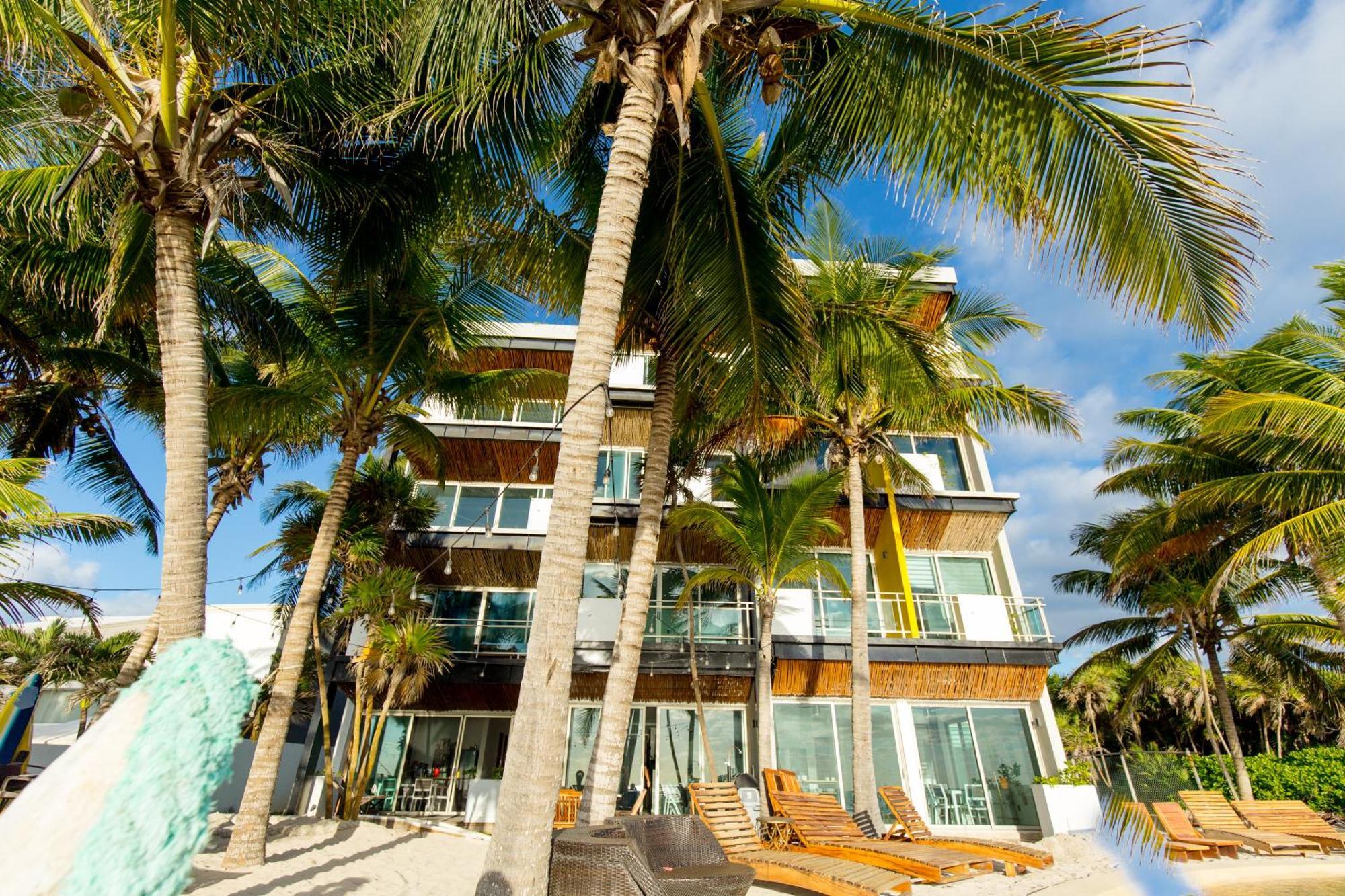 Angelina 28 Beachfront And Family Apartments - Modern And Relaxing Long Stays - 20 Min From Cancun Airport Puerto Morelos Exteriör bild